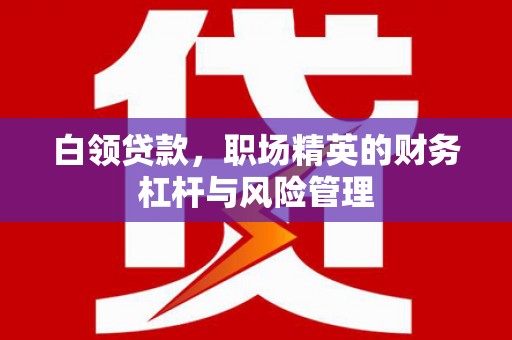 江北白领贷款，职场精英的财务杠杆与风险管理