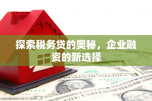 江北探索税务贷的奥秘，企业融资的新选择
