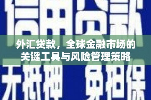 江北外汇贷款，全球金融市场的关键工具与风险管理策略