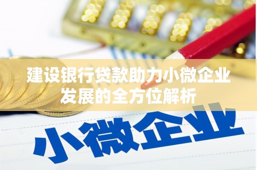江北建设银行贷款助力小微企业发展的全方位解析